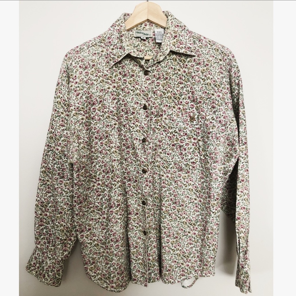 Vintage Willow Ridge corduroy blouse sz M